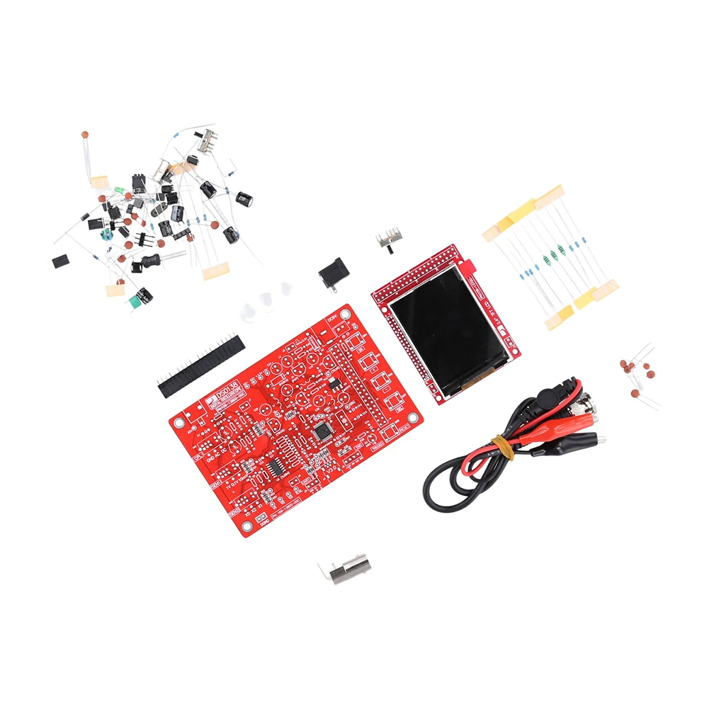 thumbnail image 2 of SHUATI DSO138 2.4 Inch Sampling Rate Red Oscilloscope DIY Kit Digital Oscilloscope Kit 1msps 2 of 12