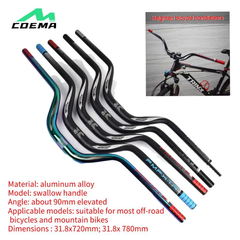MountainBikeSwallowHandlebarLargerAngleMTBHandlebarAluminumAlloyCyclingHandlebars