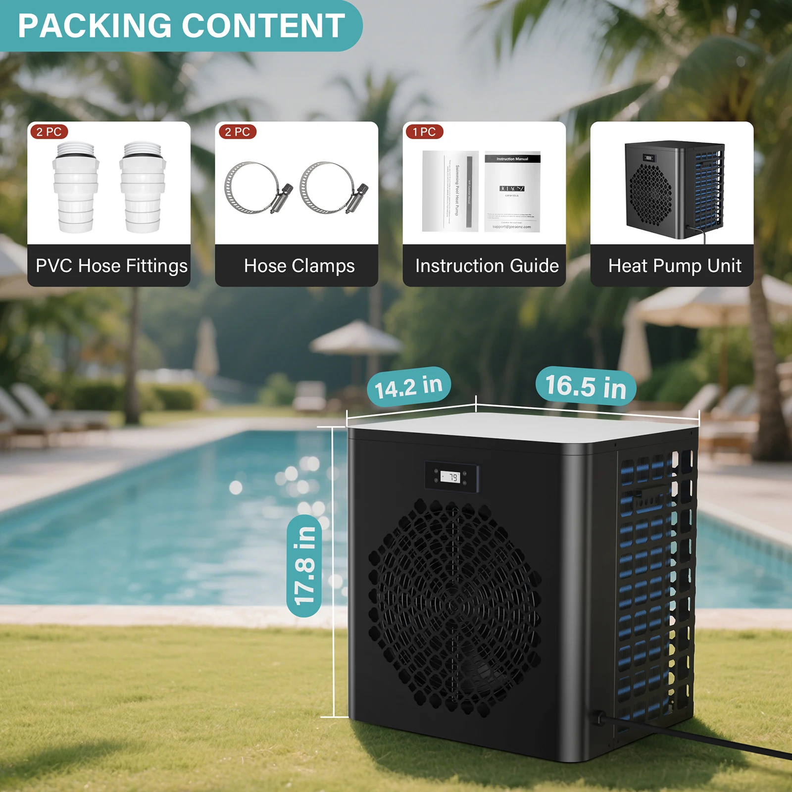 16000BTU Above Ground swimming Pools Heater 3