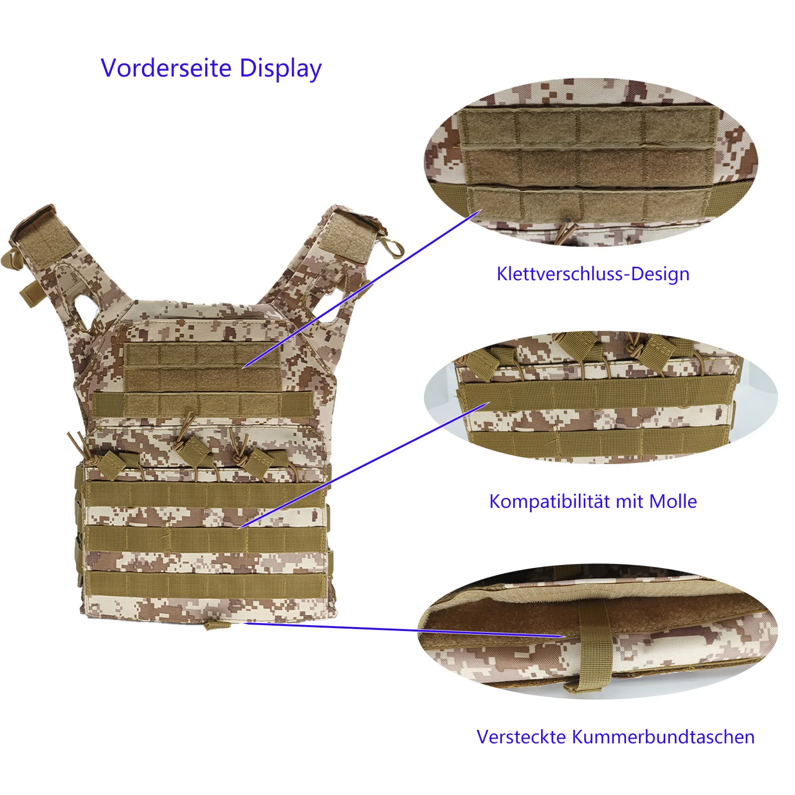 Polyester Tactical Military Training Vest for Outdoor Activities