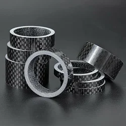Premium 11 - Piece Carbon Fiber Bicycle Headset Spacer Set - Mountain Bike Accessories (11SET)