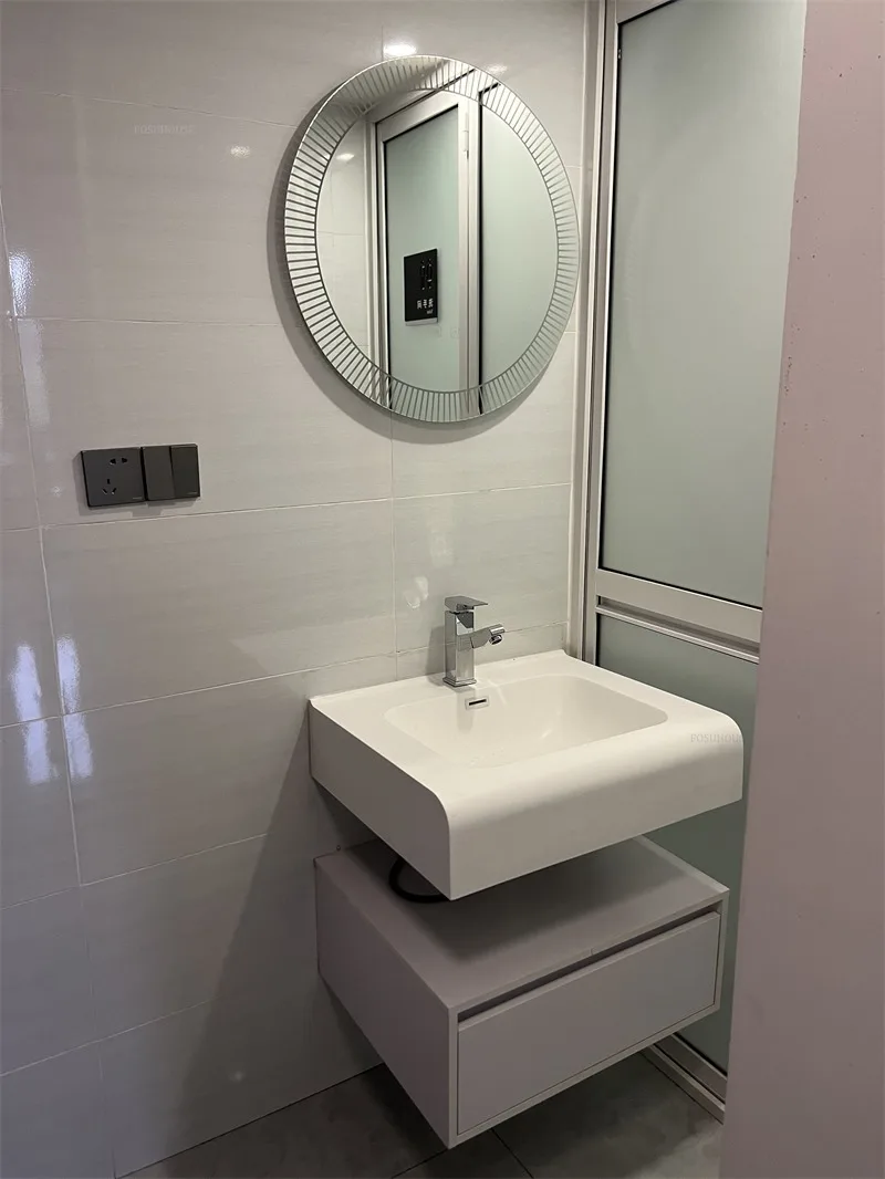 Description Picture 5 of itemEuropean Style Smart Bath Mirrors Wall Mounted Toilet Round Mirrors Home Bathroom Led Luminous Dressing Mirror with Touch Screen