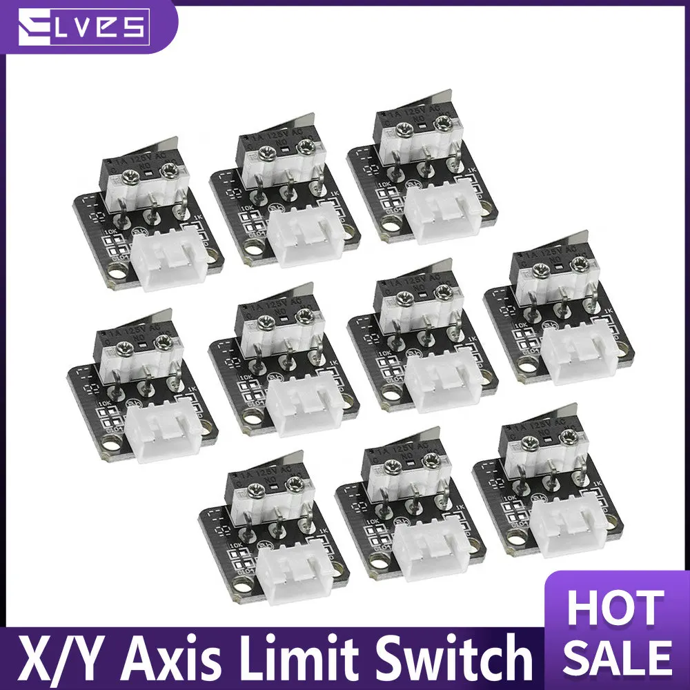 10PCS 3D Printer High Quality X/Y Axis Limit Switch 3Pin N/O N/C control easy to use Micro Switch For Ender-3 CR-10 3D Printer