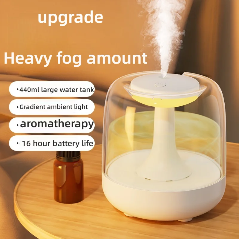 Mini Humidifier for Bedroom Small Home Use Large Mist Aroma Diffuser High Fog Output USB-Powered Air Humidifier with Quiet Opera 1