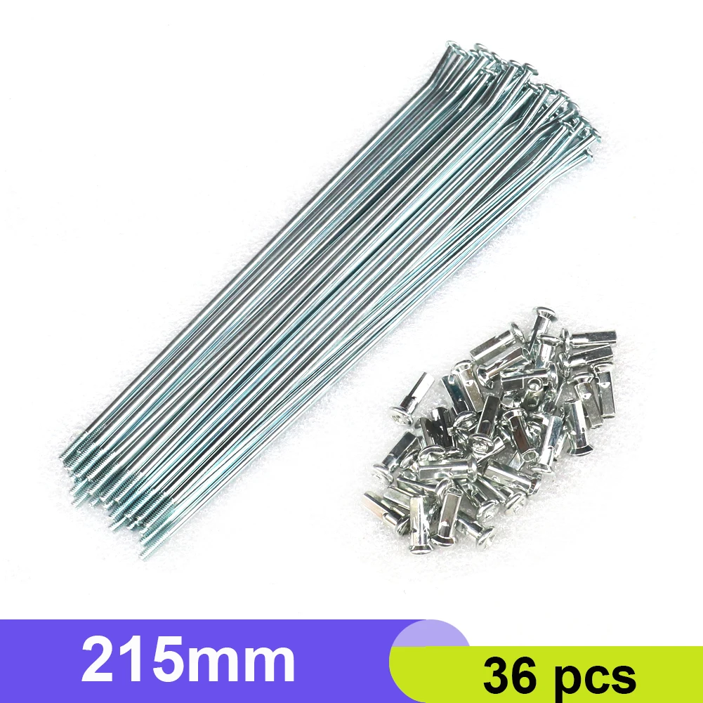 36pcs/Lot Electric Bicycle 8G Diameter 3.5mm Length 200mm 205mm 210mm 215mm 221mm 225mm 237mm 245mm Spokes + Nipples
