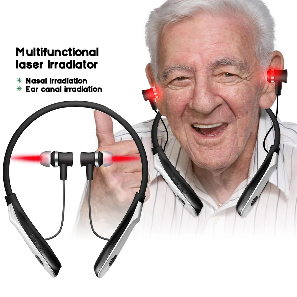 650nm Laser Therapy Ear Tinnitus Irradiation LLLT Laser Physical Ear Treatment Earplug Otitis Media Deafness Rhinitis Sinusitis