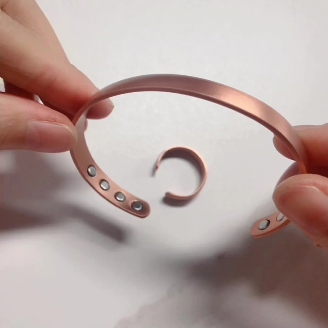 Reines Kupfer Armband & Ring Set – Magnetisch Produktbild-Vorschau 10