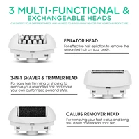 Kemei Epilator Rechargeable 3 In 1 Lady Hair Remover Shaver Electric Callus Remover Depilador Removal for Women Foot Care Tools 2