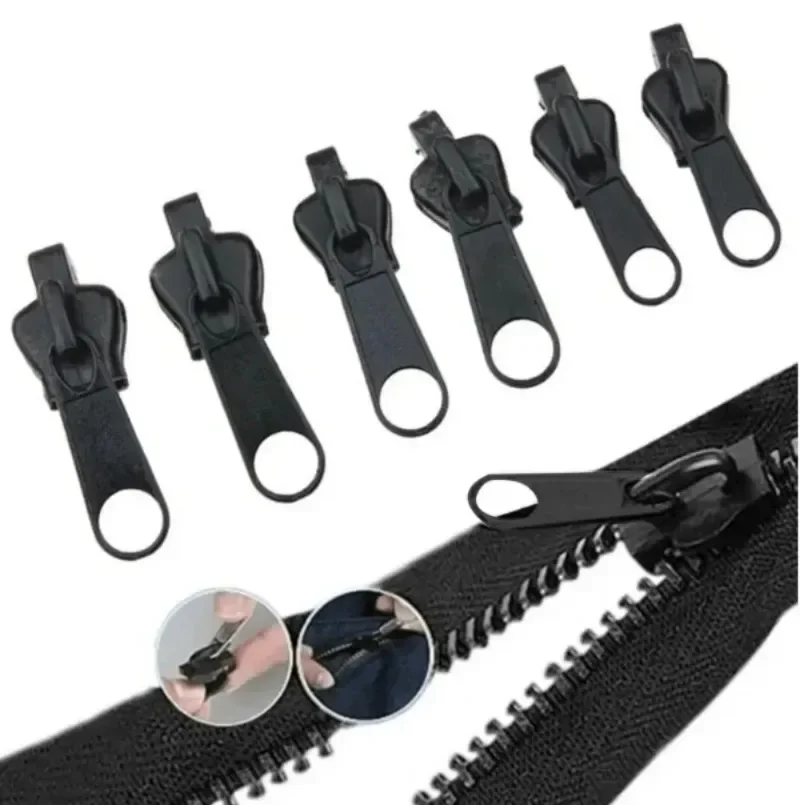 지퍼 수리 키트, 지퍼 풀 교체 슬라이더 키트, 지퍼 슬라이더 치아 구조, 재킷 코트 부츠용 즉석 지퍼, 6 개