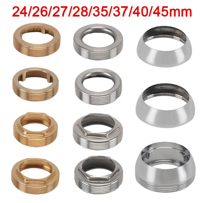 

1pcs 24/26/27/28/30/35/37/40/45mm All Copper Faucet Core Decorative Gland Cover Brass Stainless Steel Kitchen Basin Faucet Caps