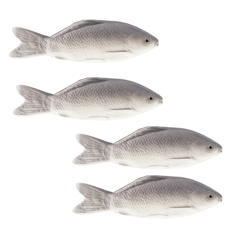 

4 Pcs Artificial Fish Toys Ornament Imitation Plaything Desktop Decor Kids Simulation Fake Decoration Pu Children Model