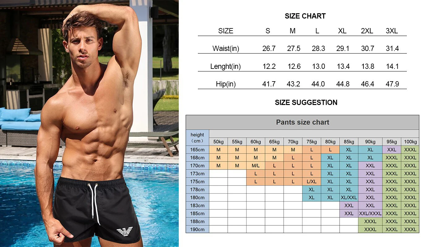 Summer Men's Beach Shorts New Simple Printed Fitness Sports Casual Elastic Waist Drawstring Male Surfing Board Short Pants S-3XL Summer Men's Beach Shorts New Simple Printed Fitness Sports Casual Elastic Waist Drawstring Male Surfing Board Short Pants S-3XL