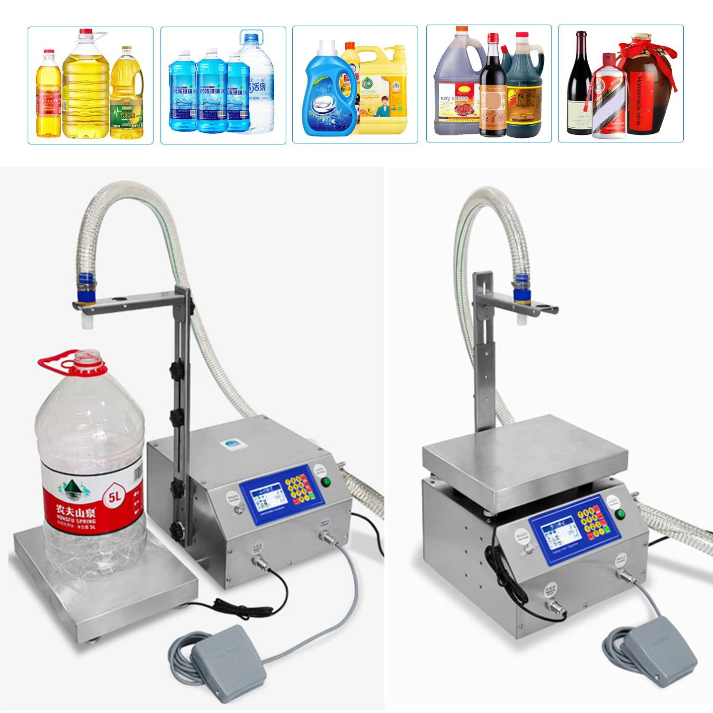 Paste Filling Machine 36L Per Min Filler Shampoo Lotion Laundry Olive Oil Water Large Flow Weighing Type Fully Automatic Edible