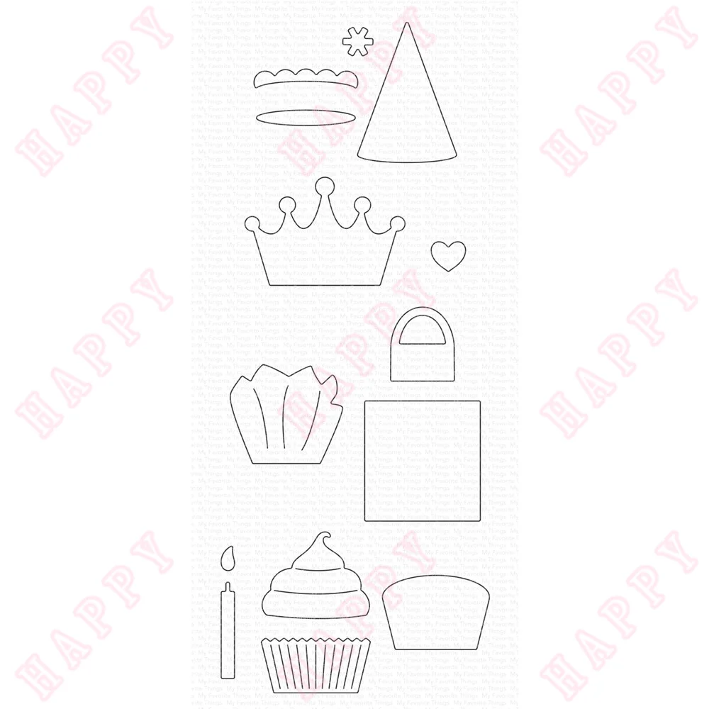 

2023 New Metal Cutting Dies Birthday Basics Scrapbook Diary Decoration Paper Craft Embossing Template Diy Greeting Card Handmade