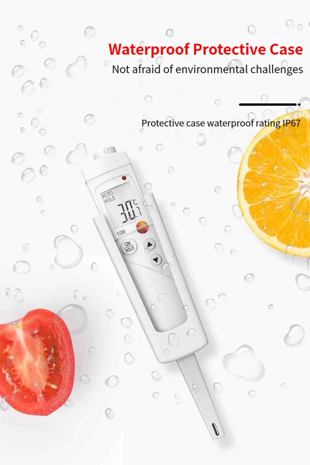 Testo 106 Digital Food Thermometer High Precision Waterproof Kitchen BBQ Thermom