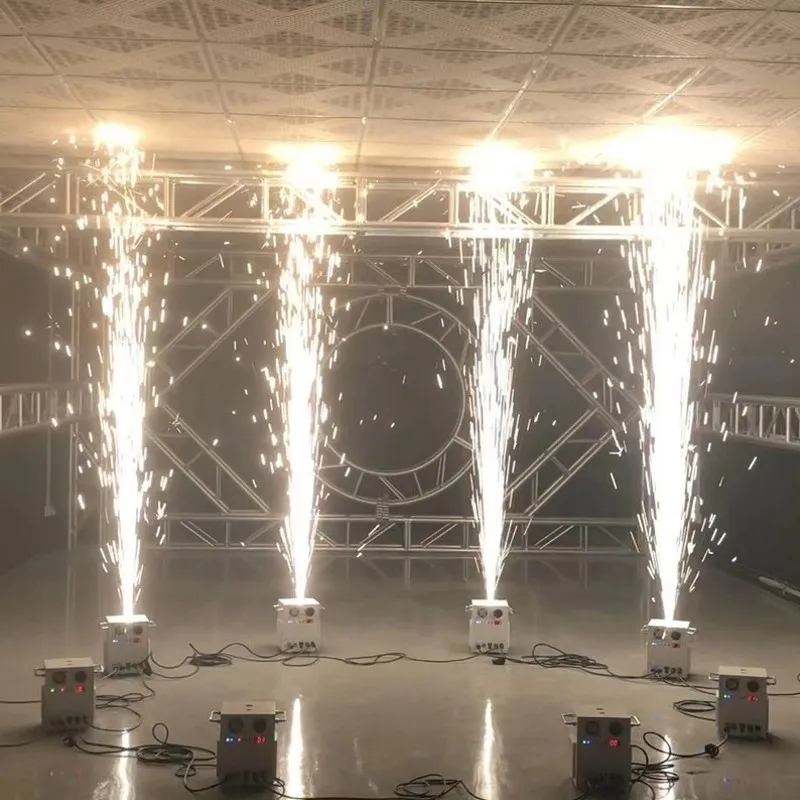 Blueshow Ti Powder 1pcs Cold Sparkler Machine 750w or 1 Flycase Fountain Sparkular Wedding Christmas Stage Light Sparkler Sink 6