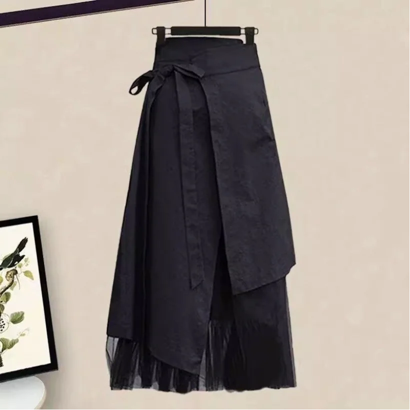 Spring/Summer Set Women's 2024 New Korean Style Versatile Academy Style Top Slimming Half Skirt Age Reducing Two Piece Set