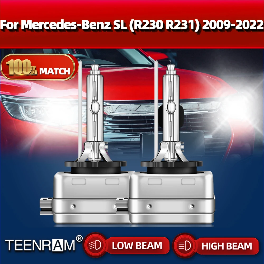 

35W D1S Xenon HID Lamp Bulbs 12V Car Headlight Replacement 6000K For Mercedes-Benz SL (R230 R231) 2009-2018 2019 2020 2021 2022