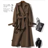 Autumn Winter Long Sleeve Trench Coat For Women 2024 Fashion Loose Office Lady Long Outerwears Jacket Coats Female Clothing 4
