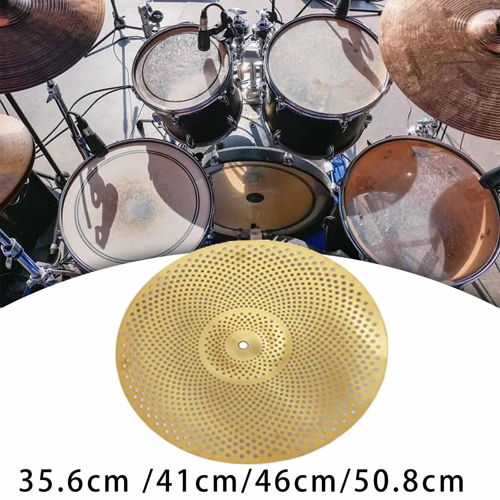 Drum Cymbal Kit Drum Cymbal Practice Cymbal Replacement Low Volume Percussion Accessory for Drums Hardware Stage Drum Drummer
