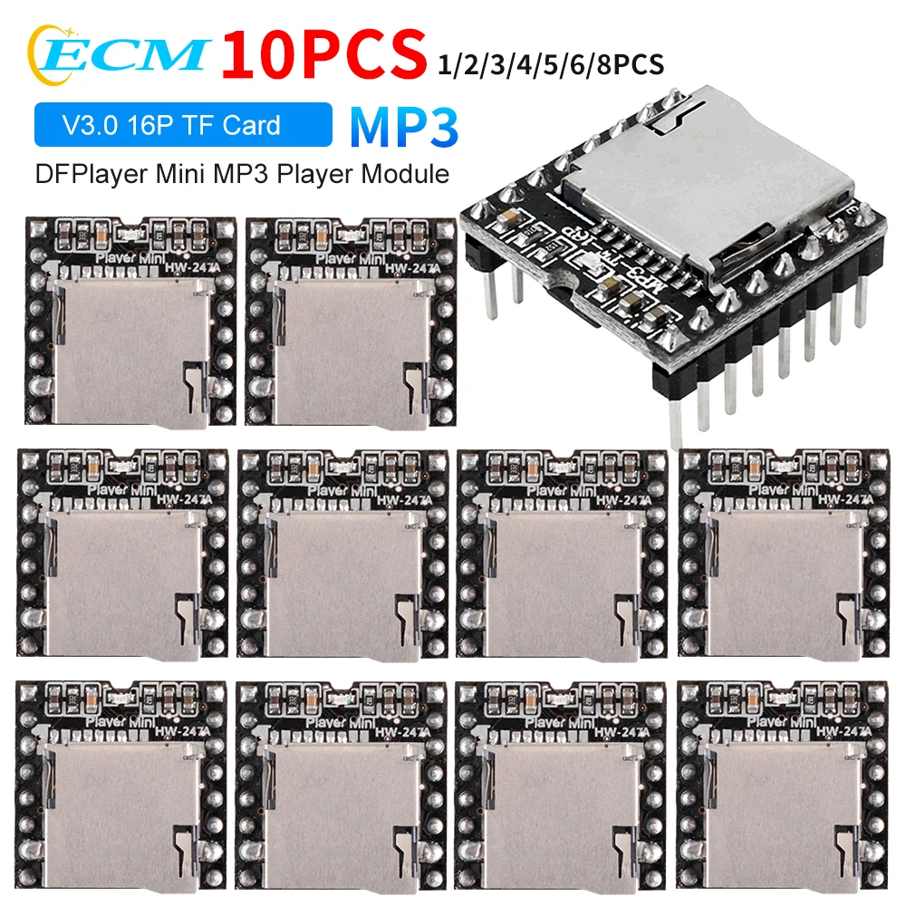 DFPlayer-Mini-MP3-Player-Module-V3-0-16P-Audio-Voice-Module-Board-TF ...