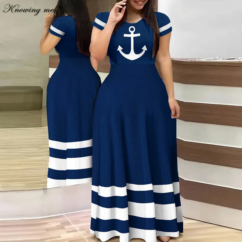 

Женское платье макси в стиле пэчворк, летнее платье с коротким рукавом и цветочным принтом, Элегантные повседневные платья до пола в стиле бохо с круглым вырезом