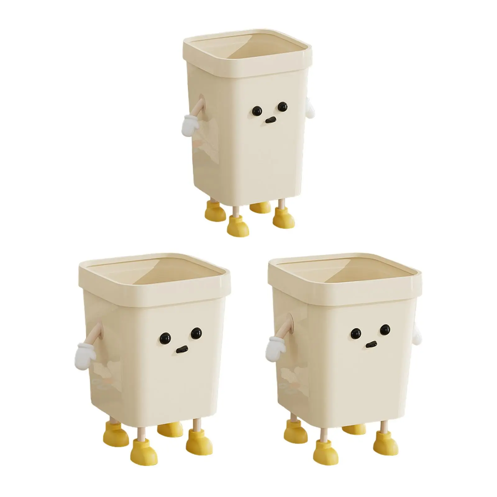 

Creative Cute Trash Can Open Top Garbage Can for Under Desk Home Kitchen