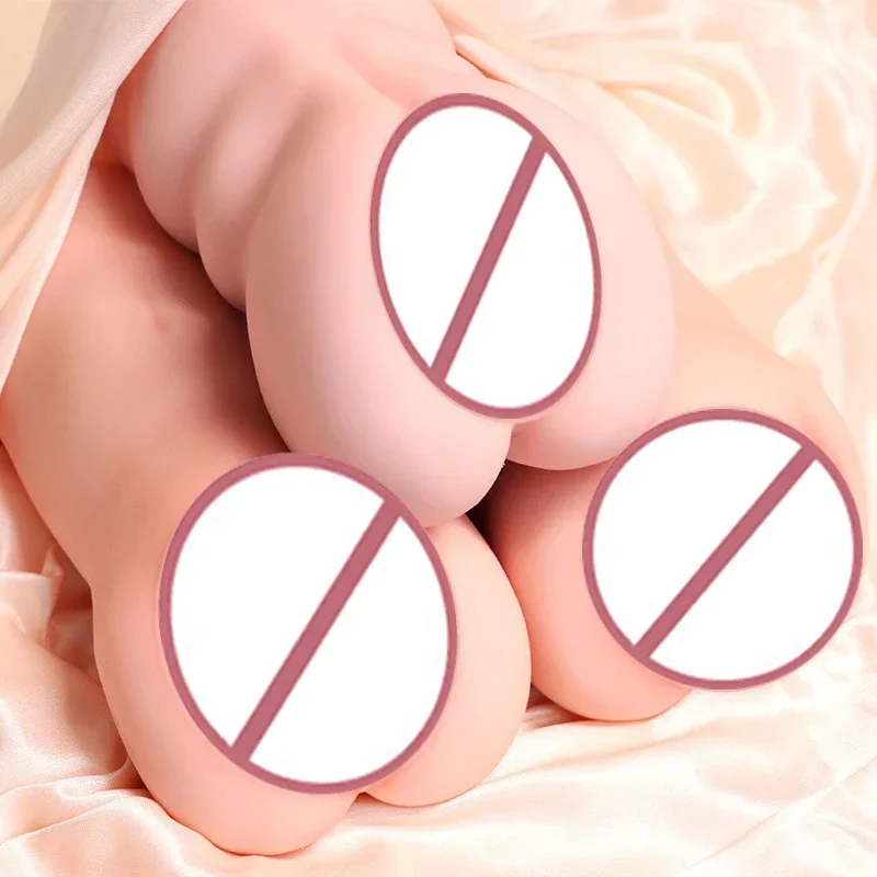 Male Masturbator Male Soft Silicone Masturbation Cup Sex Toys 4D Realistic Deep Throat Mouth Vagina Anal Vacuum Stimulator Men Goods For Adults