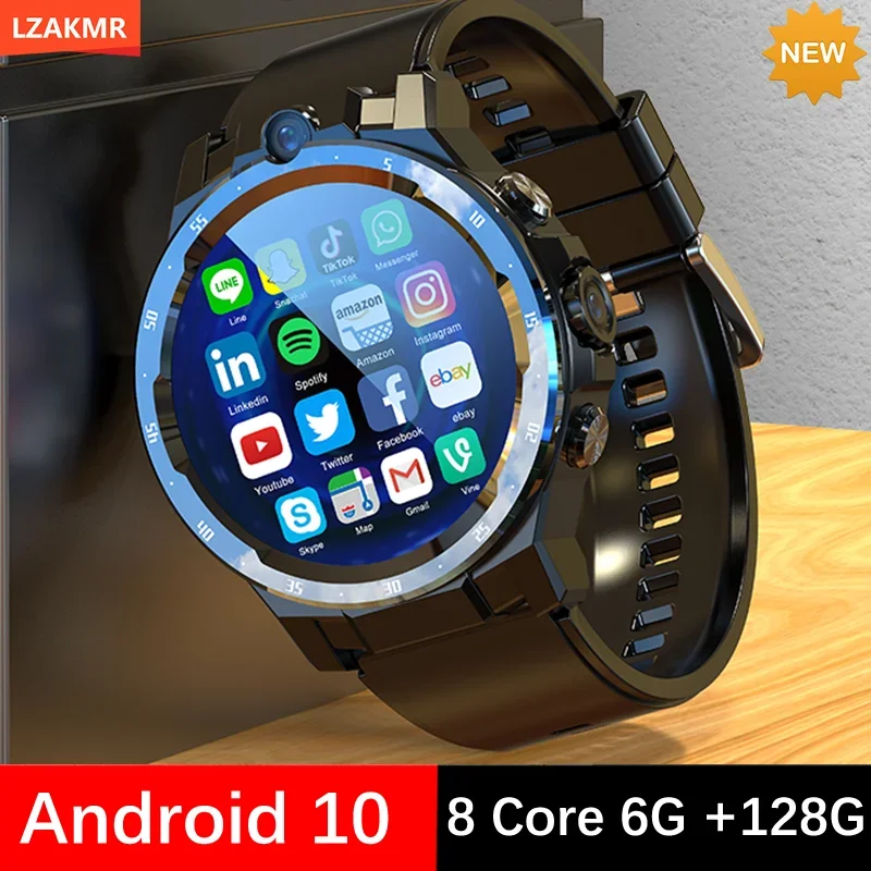 

Смарт-часы мужские, 8 ядер, 6 + 128 ГБ, Android 10, 5 Мп