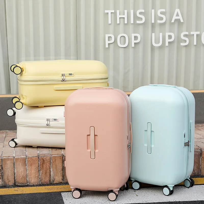 PLUENLI Large Capacity Thickened Luggage Women's Universal Wheel Trolley Case Sports Version Consignment Abroad Suitcase