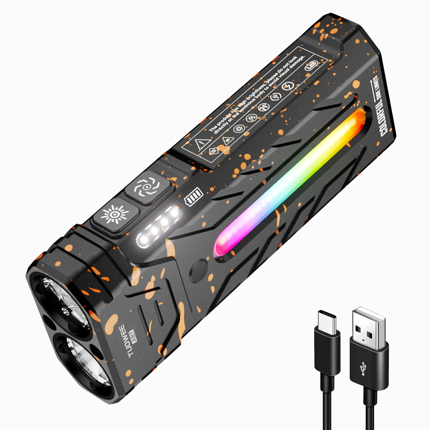 5200LMS นวัตกรรมไฟฉาย LED แบบพกพาอเนกประสงค์พร้อมไฟฉายแม่เหล็ก เหมาะสำหรับการผจญภัยการตั้งแคมป์เดินป่า 1