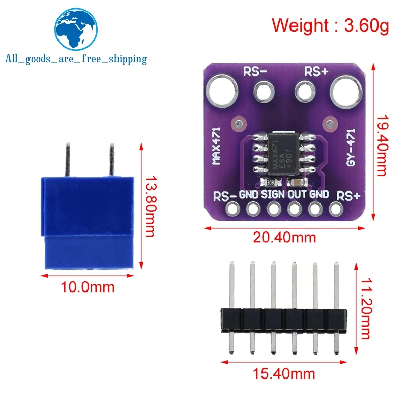 MODULO SENSORE DI Corrente Effetto Hall Gamma 5A/20A ACS7125A (30A) EUR - Foto 7