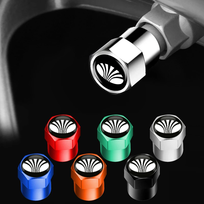 4pcs Car Wheel Tire Valve Caps Tyre Rim Stem Covers Airdust Waterproof For Daewoo Espero