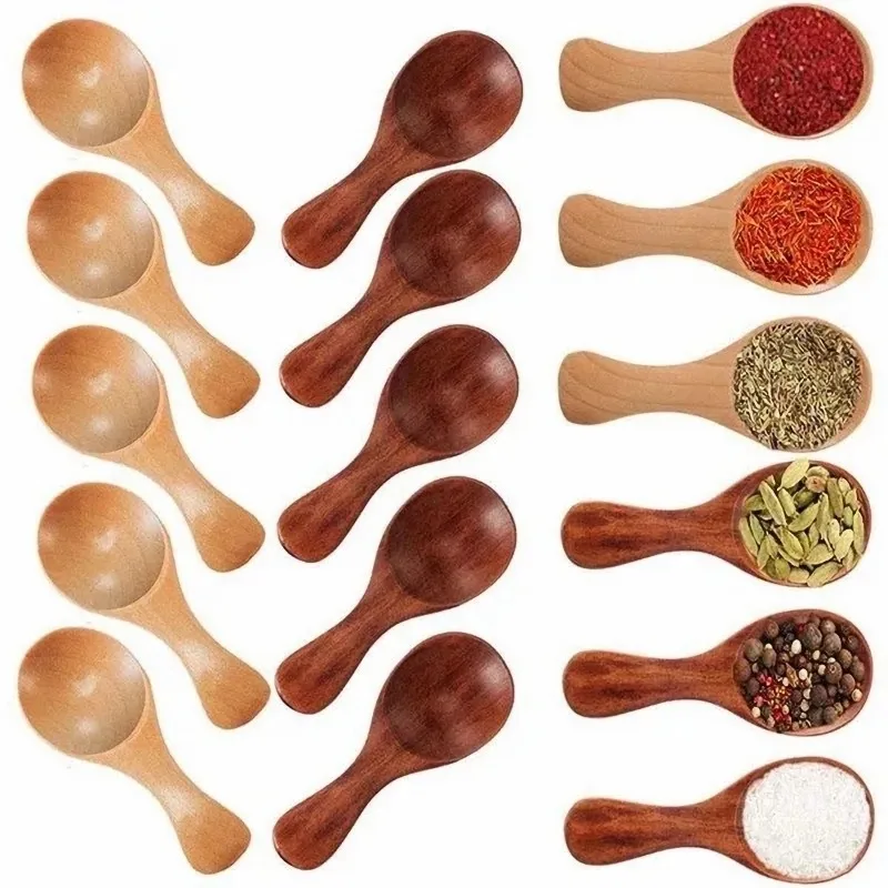 1-10PCS Mini Natural Wooden Spoons Scoop Tea Honey Coffee Condiment Salt Sugar Spoon Cooking Tools Household Kitchen Gadgets 1-10PCS Mini Natural Wooden Spoons Scoop Tea Honey Coffee Condiment Salt Sugar Spoon Cooking Tools Household Kitchen Gadgets