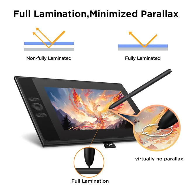 Ugee UE12 & UE12 Plus Drawing Tablet Graphic Table  Draw Display Digital Board Writing Pad Monitor for PC Windows Design Android 5