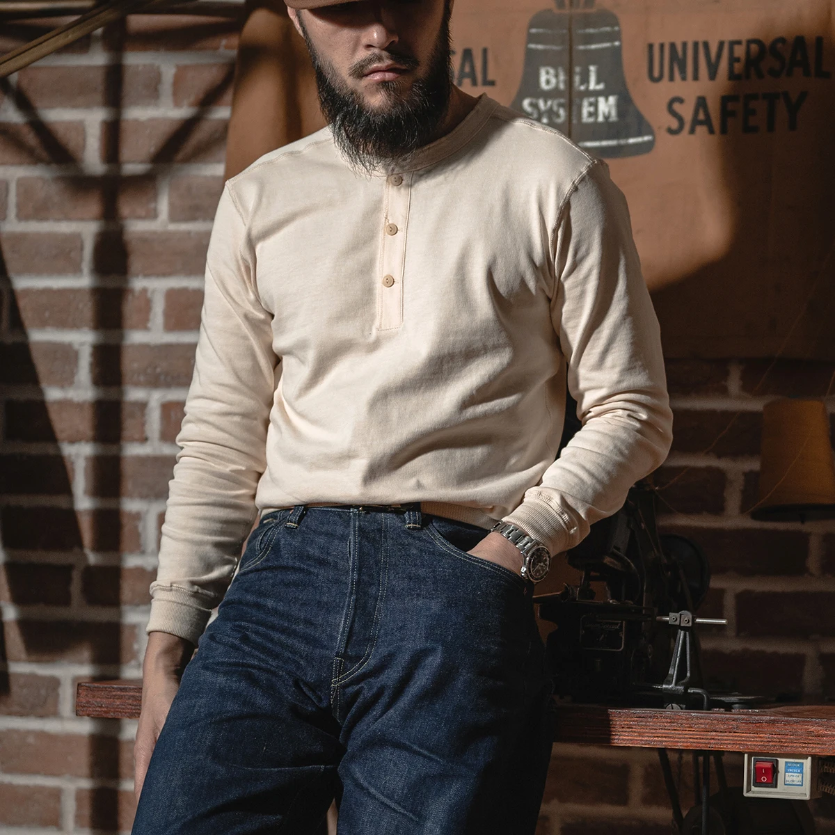 T shirt Mannen Lange Mouw Tee Slim Fit 