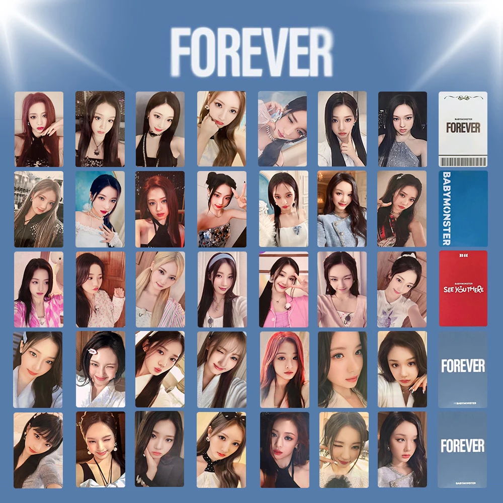 7Pcs/Set KPOP Babymonster FOREVER Album Lomo Cards Ahyeon
