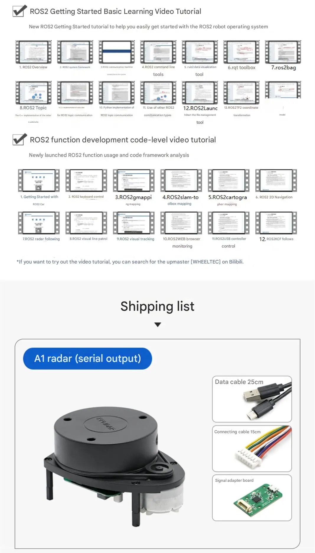 SLAMTEC A1, C1, S2 series LiDAR