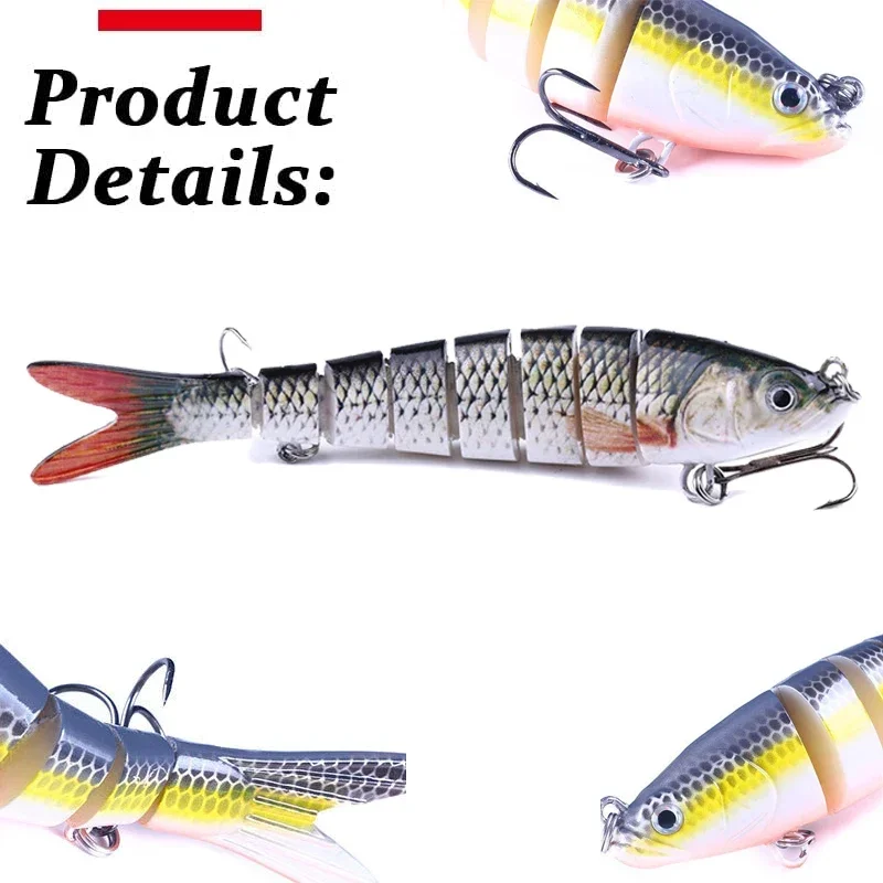 Bionic - Esca Da Pesca Multi Snodata Da 12,7 Cm, Pesci Finti, Con Scatola Di Plastica