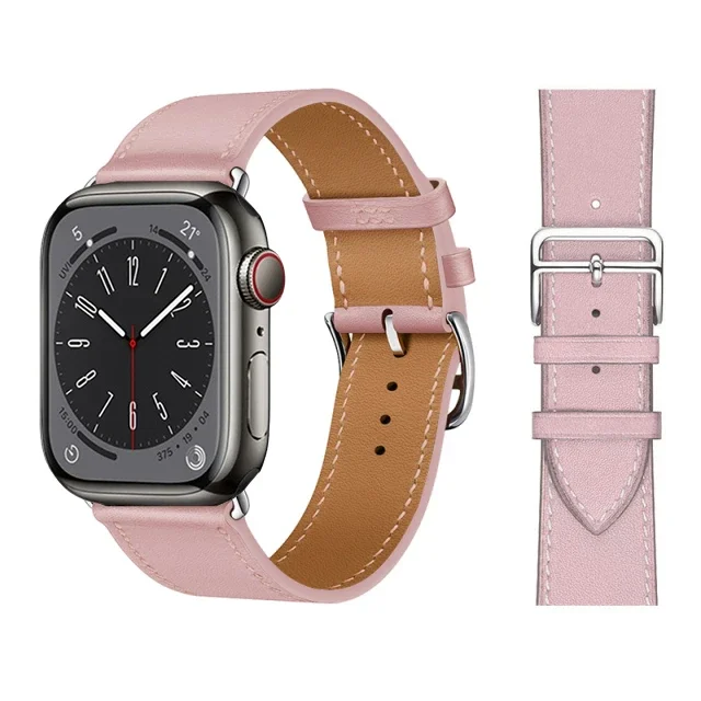 Premium Genuine Leather Watch Strap - Elegant and Versatile Wristband Bracelet