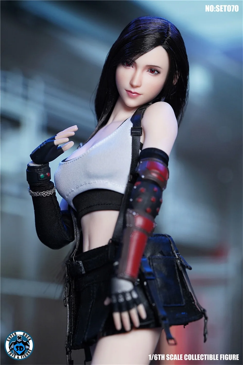 1/6th SUPER DUCK SET070 Fantasy Fighting Goddess Female Head Sculpture With Long Hair For 12 inch Pale Color TBL Phicen Body |