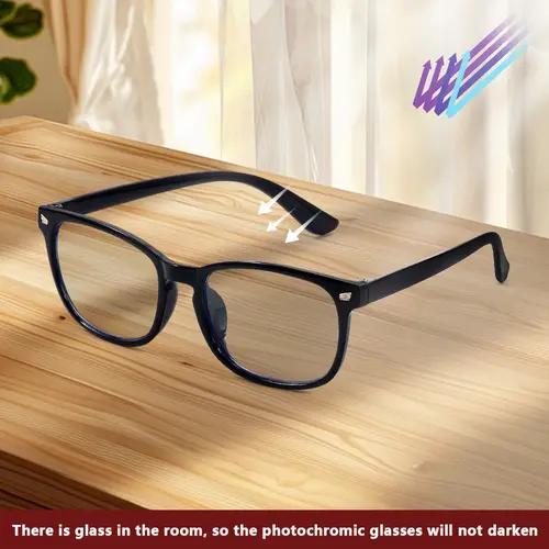 CRIXALIS Photochromic Classic Vintage Square Sunglasses For Men Running Outdoor Sunshine Eyeglasses Black Frame UV400 - Image 6