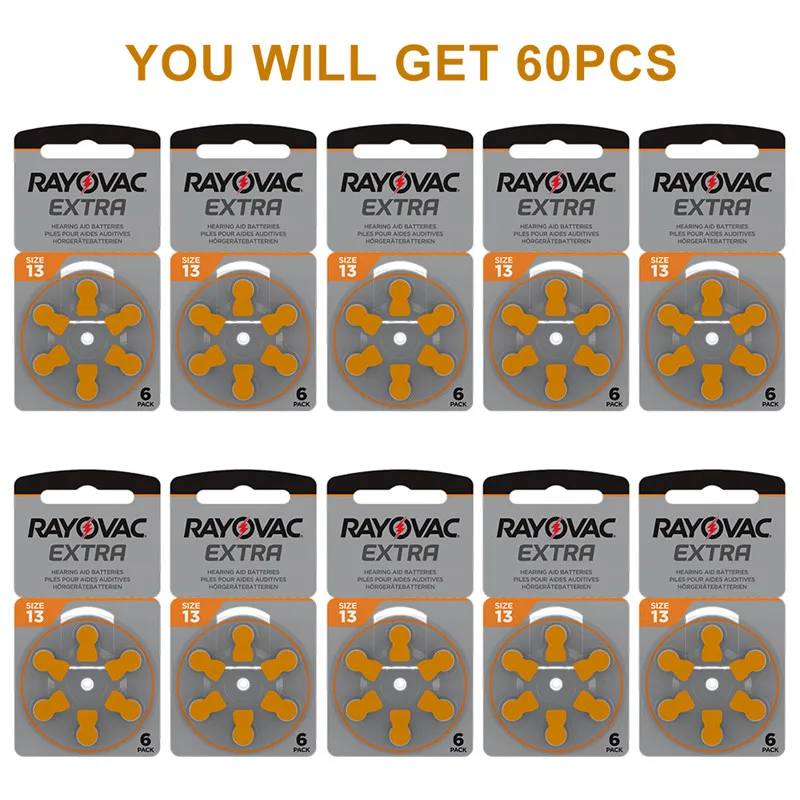 60 PCS Hearing Aid Batteries For BTE Hearing aids hearing aid batteries