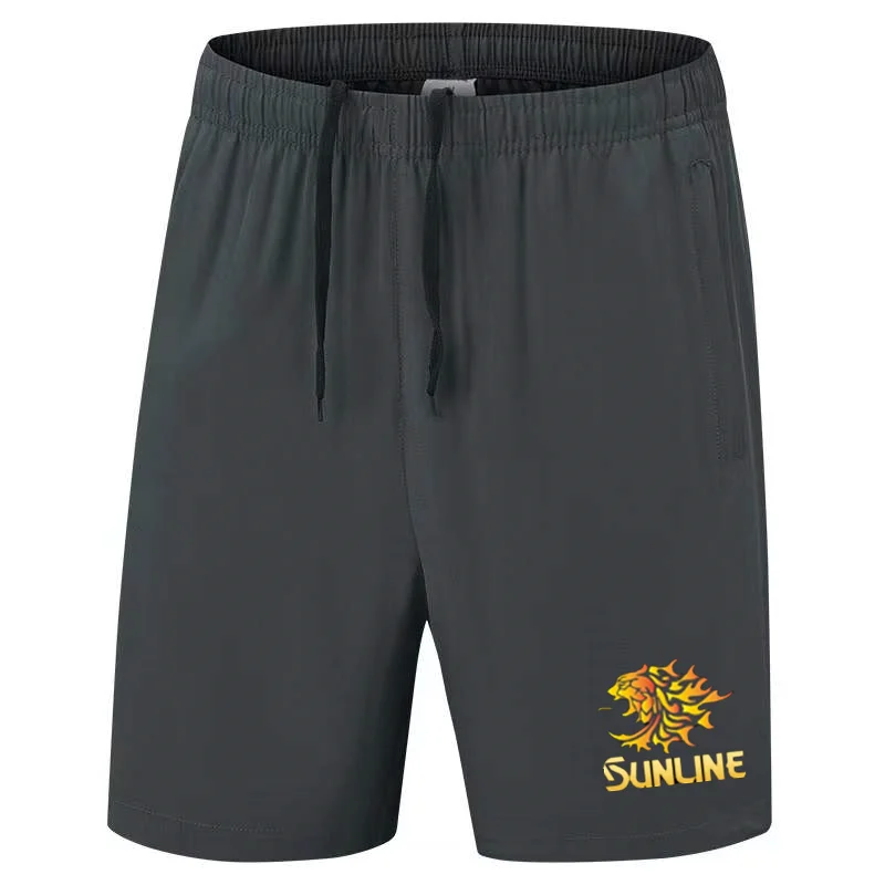Men's Summer Fishing Shorts Outdoor Sports Quick Dry Pants Elastic Waist Zipper Fishing Shorts Gamakatsu Sunline