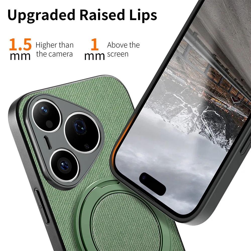 Magnetic Ring Holder Phone Case with Stand Function - Durable Back Cover