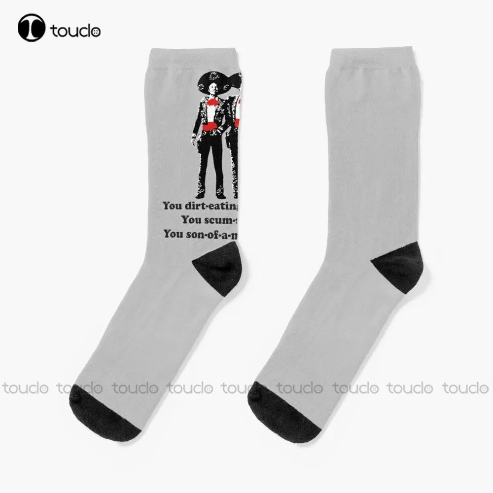 

Three Amigos - You Son Of A Motherless Goat Socks Yellow Socks Unisex Adult Teen Youth Socks Custom Gift 360° Digital Print