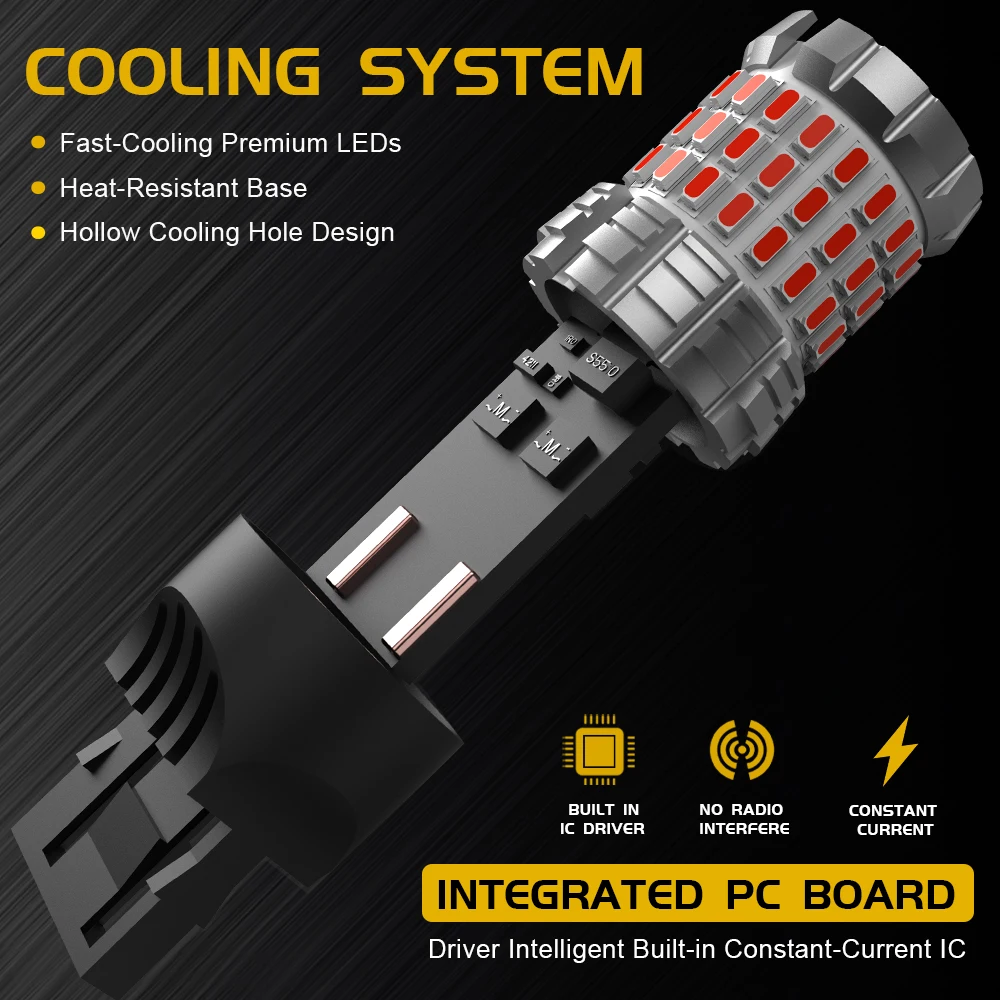 BMTxms  ĵ  LED  극ũ Ʈ,  ÷ 7440 , ڵ    , T20 LED W21W W21/5W, 7443 WY21W, 2 
