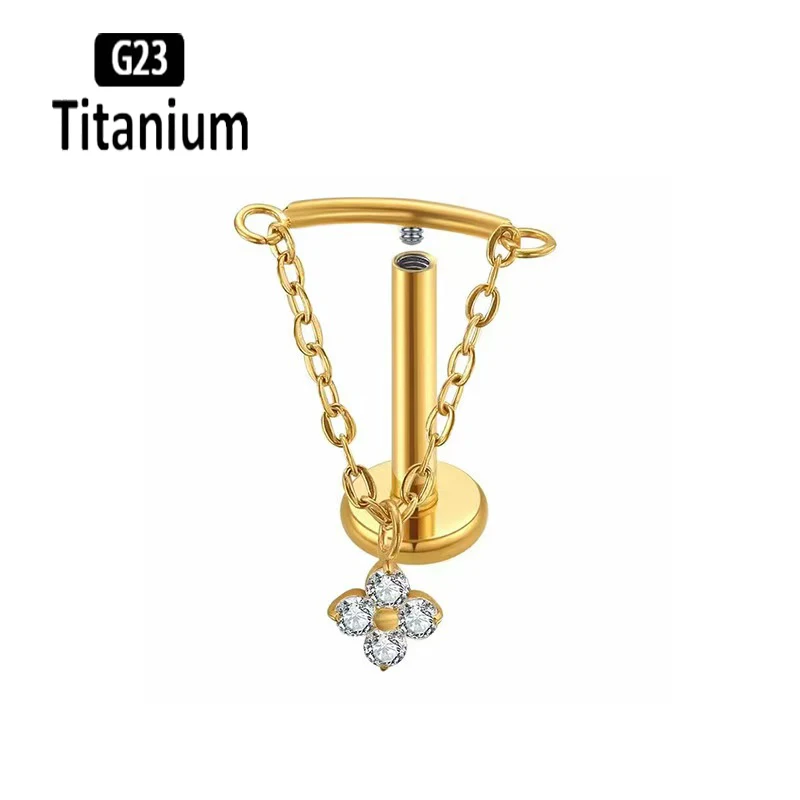G23 Titan versteckte gebogene Kette Marquise CZ Drape Innengewinde Knorpel Helix Ohrstecker Ohrringe Lobe Lip Piercing Schmuck – Detail 8