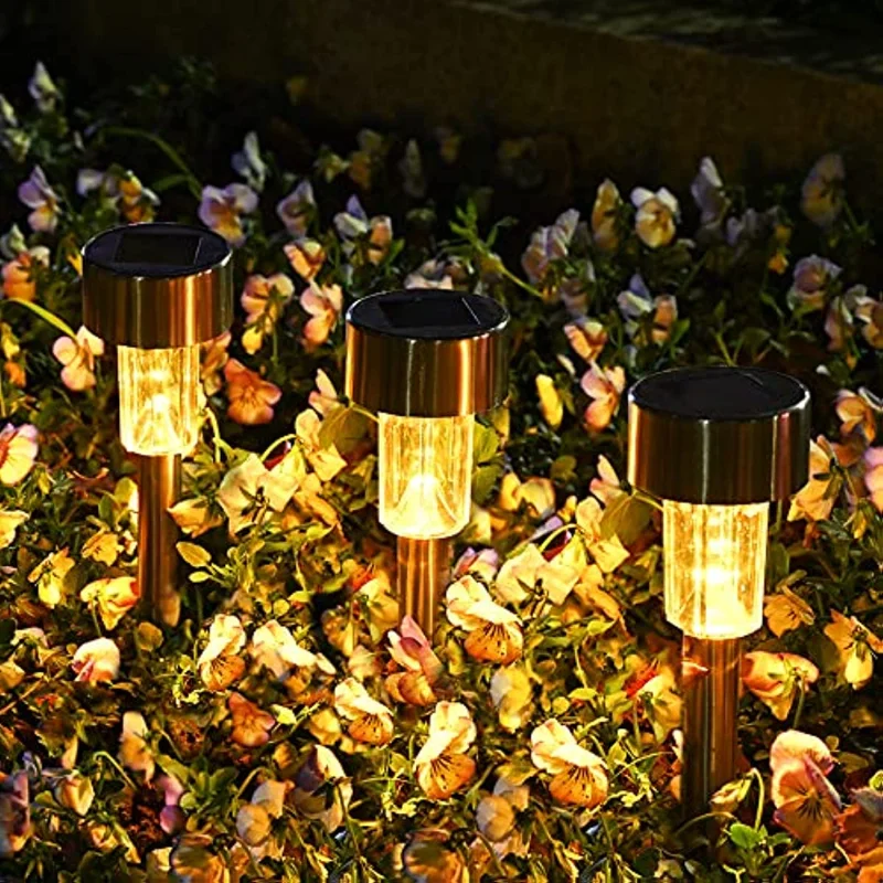 12Pcs Solar Lights Outdoor Pathway Walkway Garden Led Lamps for Landscape Patio Lawn Yard Driveway Lighting Christmas Decorative 12pcs pack christmas lantern sticker diy craft scrapbooking album junk journal decorative stickers