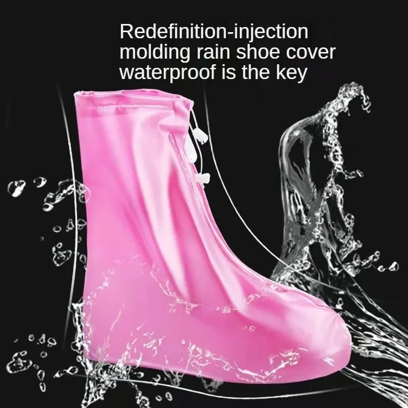 Shoes Cover Rain Waterproof Quality Thick Shoes Protectors Rain Boots PVC Non-Slip Rainy Shoe Cover Adult Kids Water proof shoes